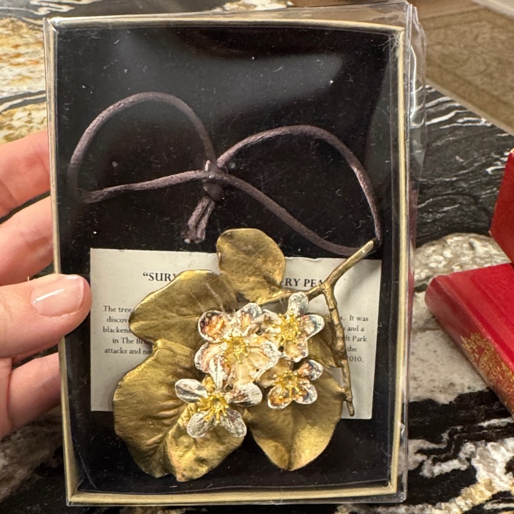 Michael Michaud 9/11 commemorative Gold and Silver Pear Tree Ornament